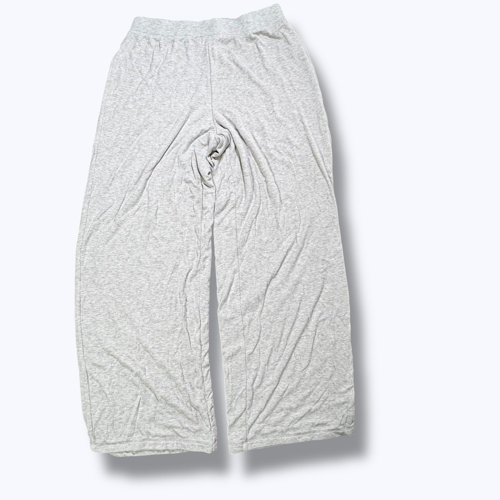 Magaschoni Wide Leg Comfy Pants Womens L Soft‎ Stretch Lounge Cozy Ribbed Knit